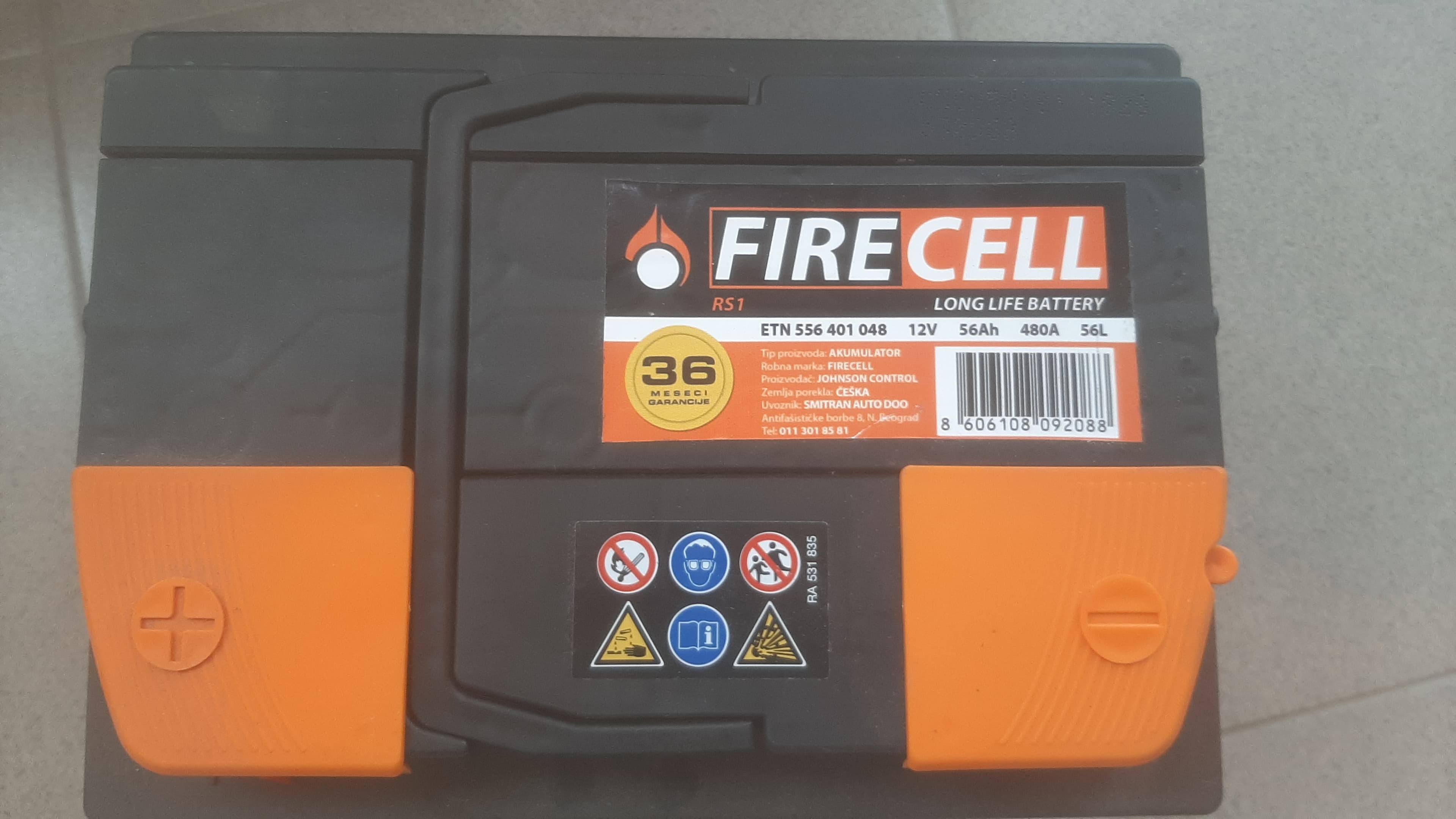 AKUM 12V 56AH FIRECELL RS1 L+