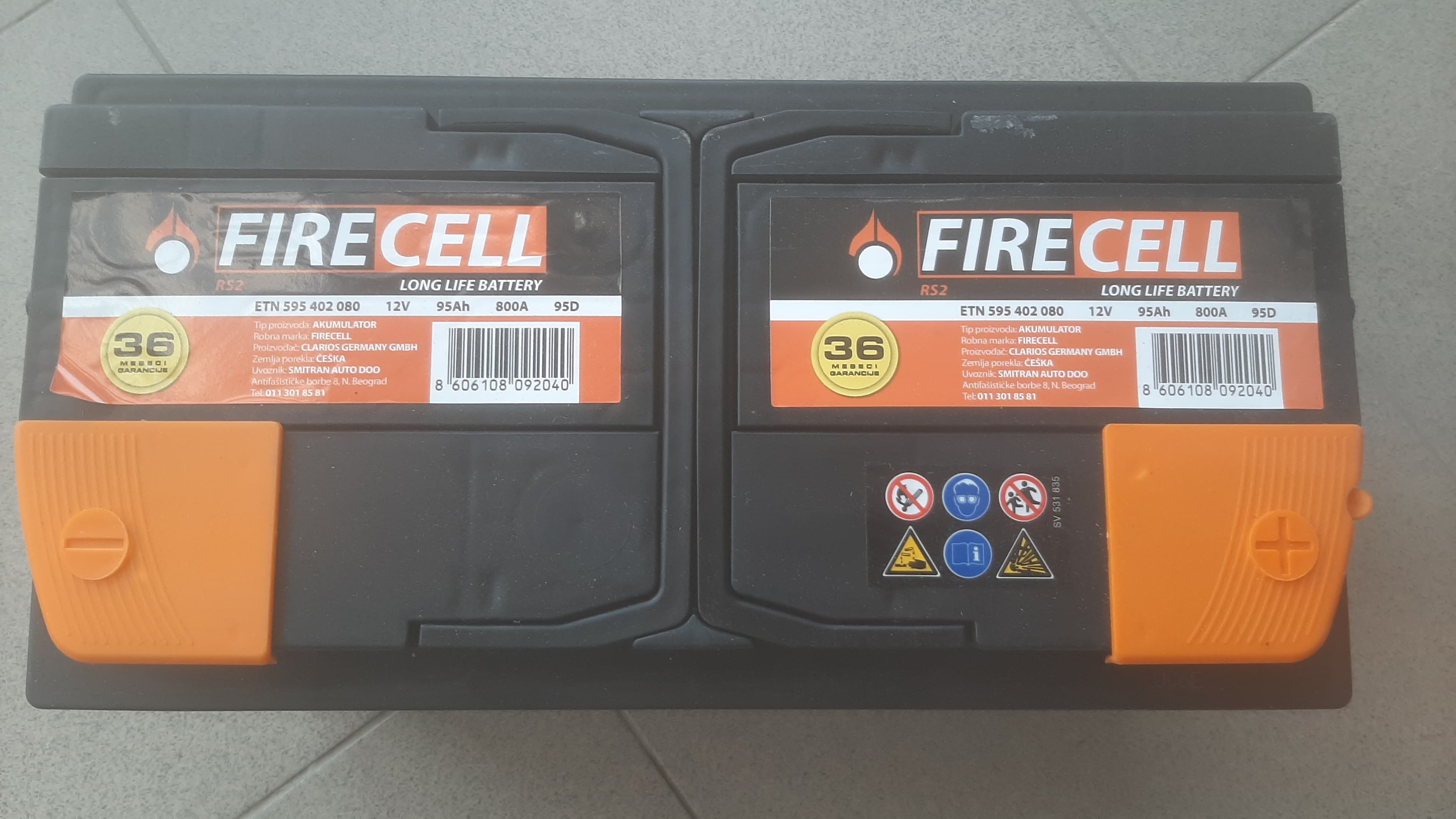 AKUM 12V 95AH D+ FIRECELL RS2