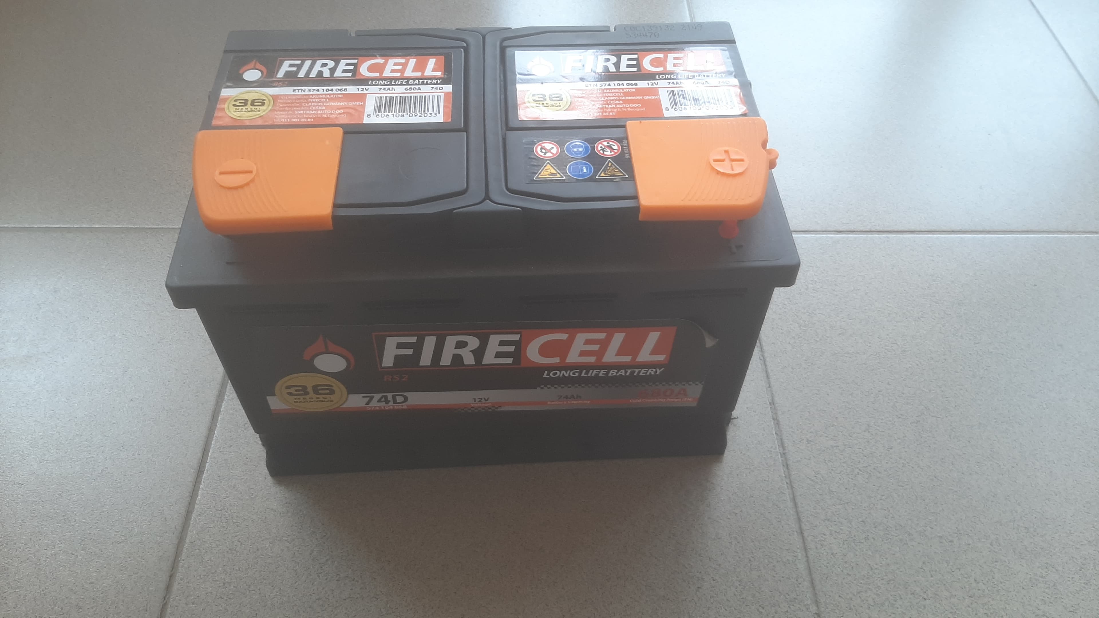 AKUM 12V 74AH D+ FIRECELL RS2