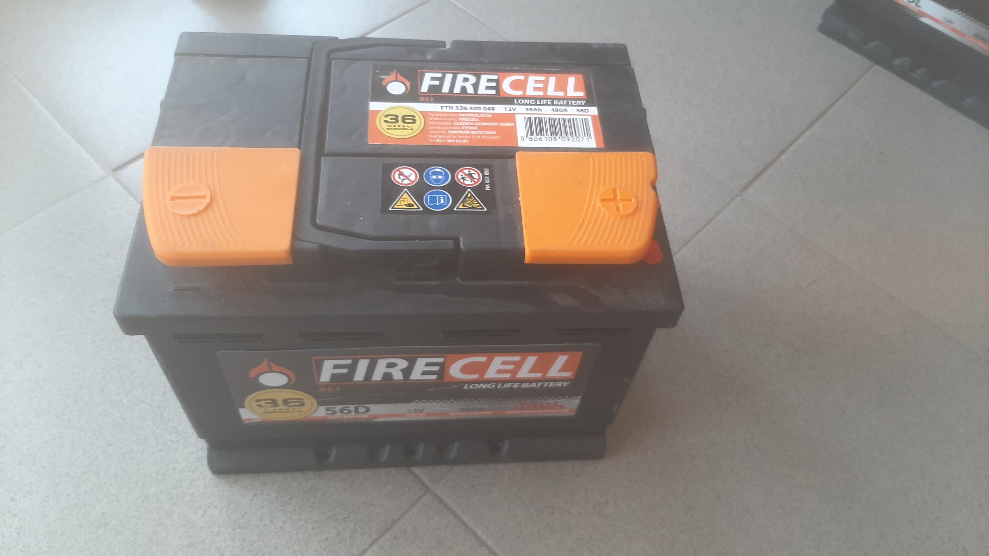 AKUM 12V 56AH D+ FIRECELL RS1